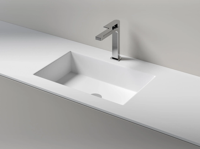 QUADRA - Inset rectangular washbasin _ Edoné by Agorà